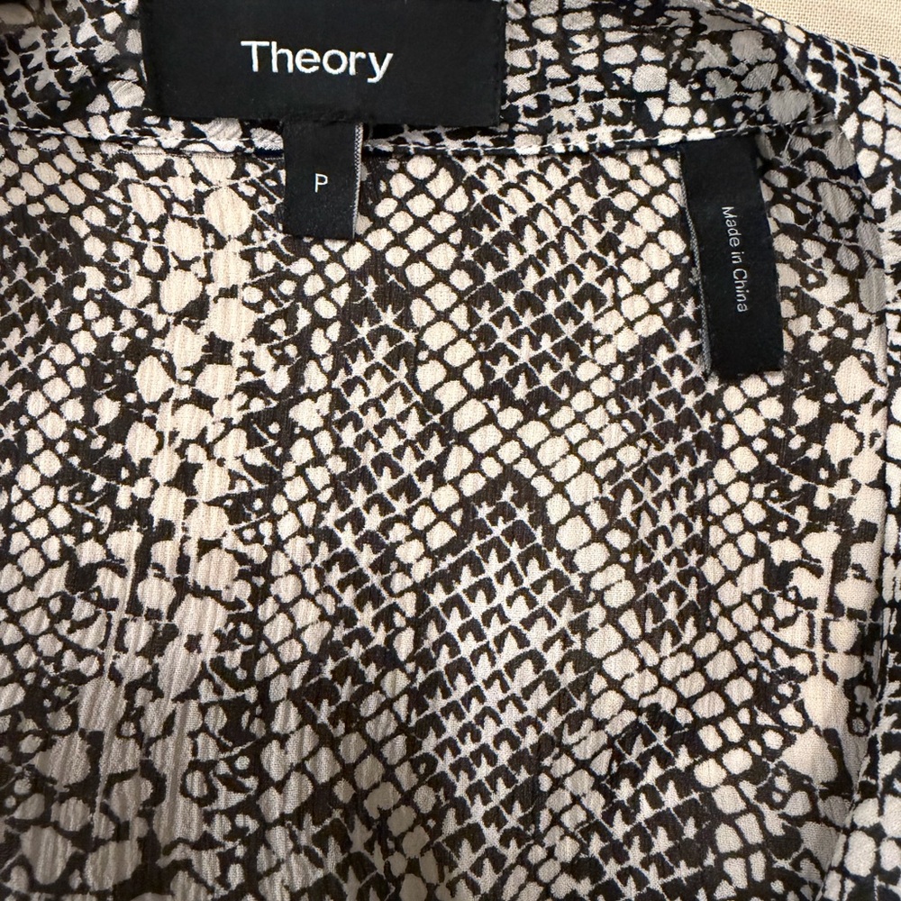 Theory Silk Snake Print Shirt View 2